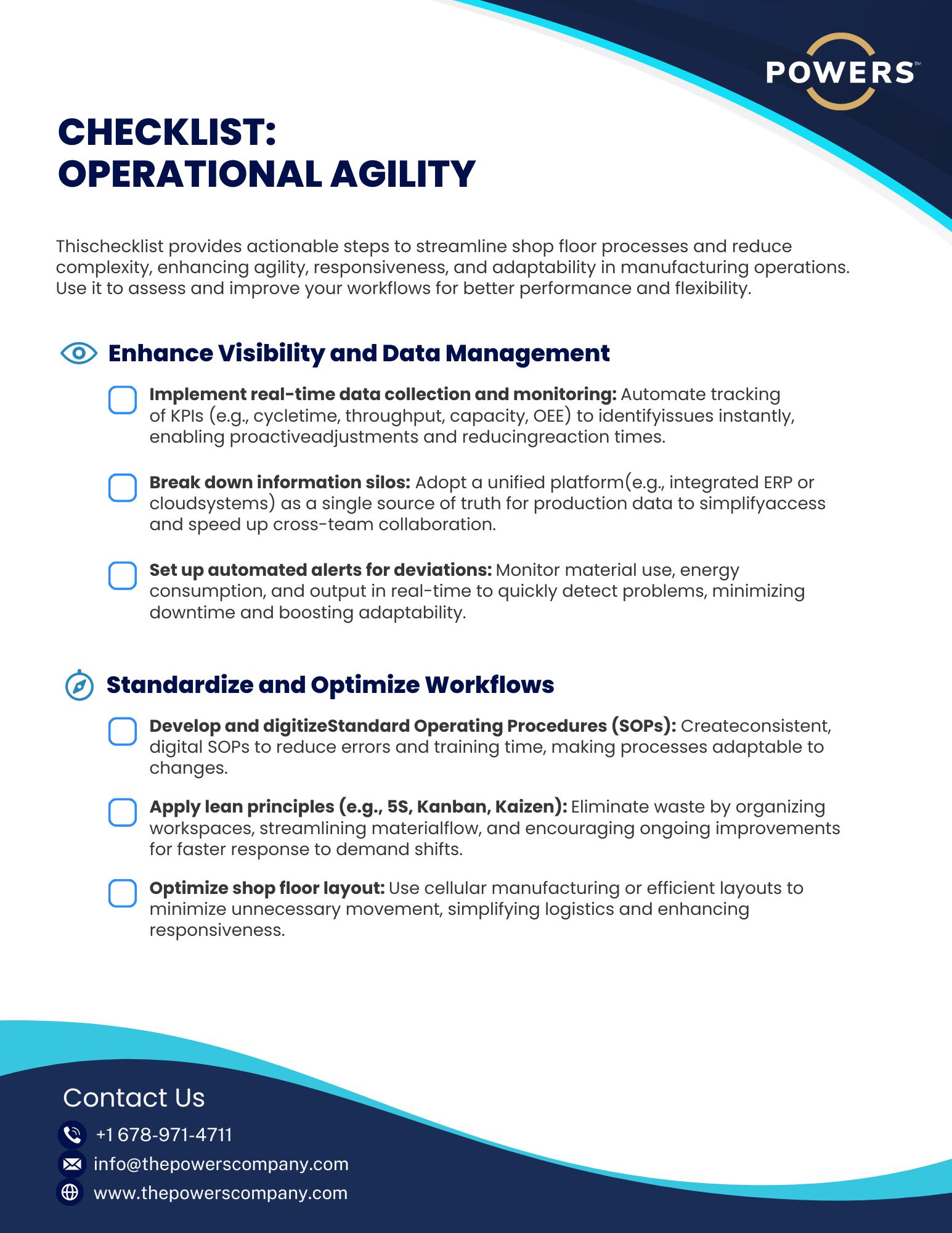 Agility Checklist Downloadable Downloadables