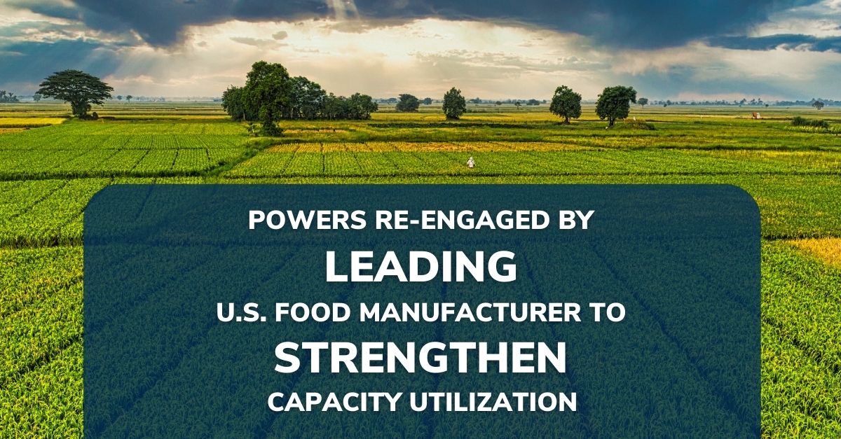 Food Manufacturer to Strengthen Capacity Utilization post News